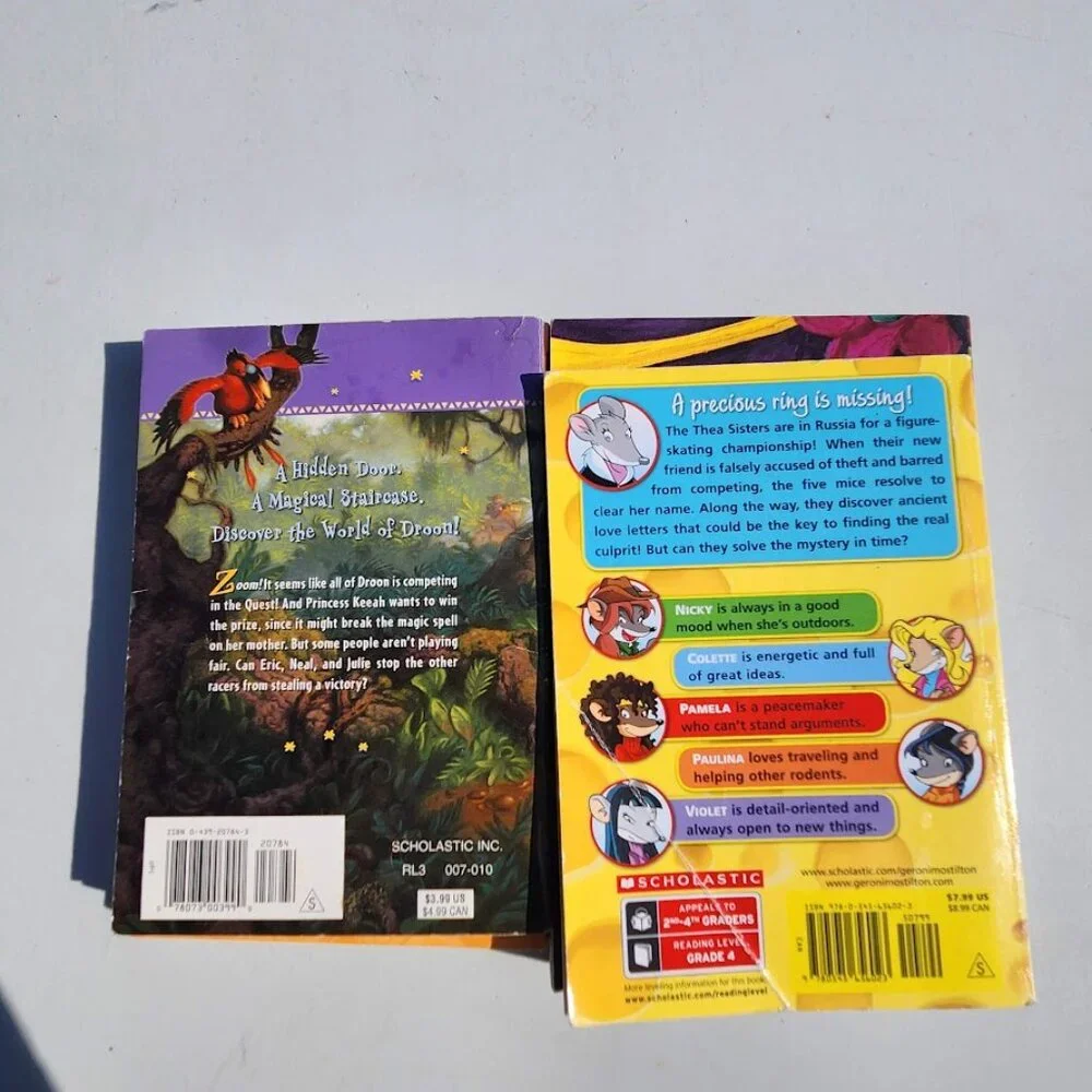 4 Book Bundle Lot Set Scholastic Chapter Books Young Adult Literature Novels Boo